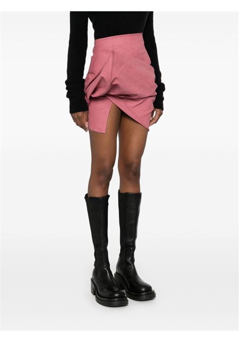 Pink draped mini skirt Rick owens - women RICK OWENS | RO02D3384SMT23